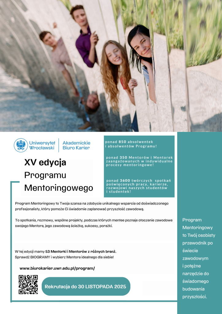 Plakat, XV edycja programu mentoringowego